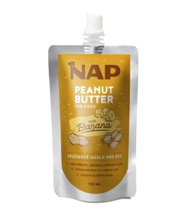 NAP ZEMESRIEKSTU SVIESTS SUŅIEM AR BANĀNIEM 120 ml
